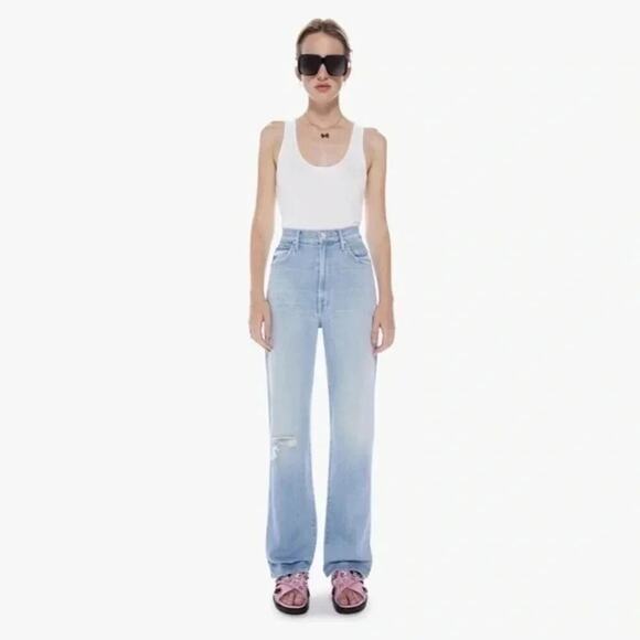 MOTHER High Waisted Tunnel Vision Sneak Jeans size 28 B1413 - Picture 1 of 7